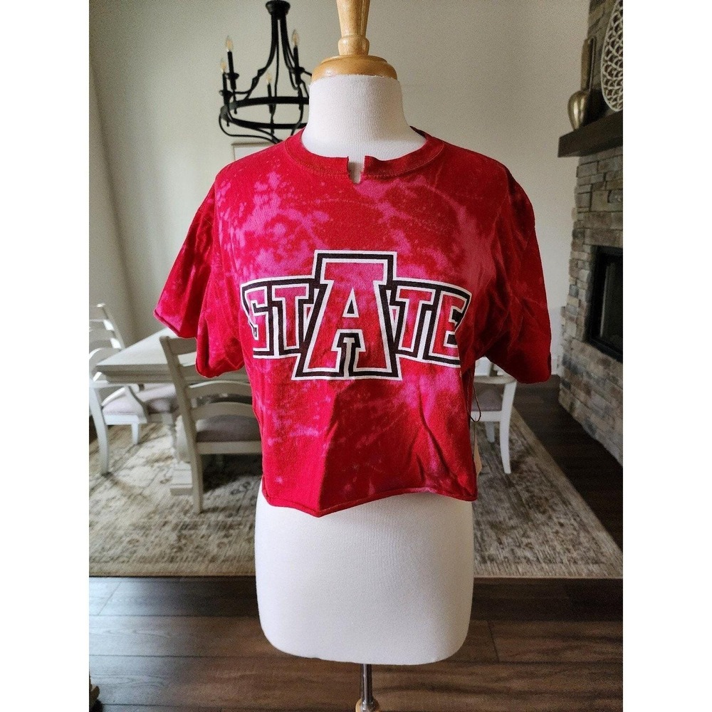 Vintage Custom Arkansas State Red Wolves Cropped Reworked‎ Tee